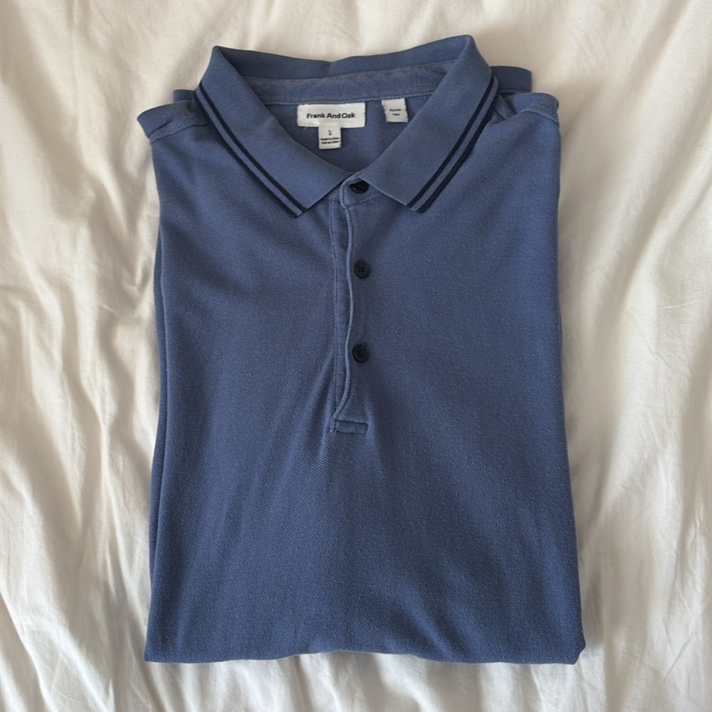 FRANK & OAK | Men's Blue Polo Shirt